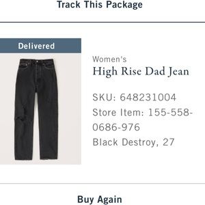 Abercrombie high rise dad jean